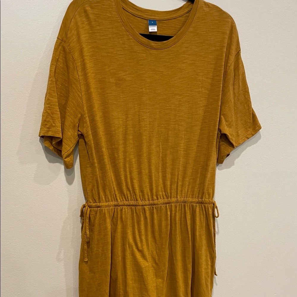 NEVER WORN Women’s Old Navy Waist Defined Short Sleeve Linen Blend Mini Dress